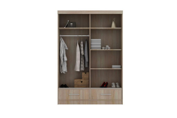 Mehrzweck Regale 150cm Schrank Aufbewahrungs Kleiderschrank Regal Garderobe Neu