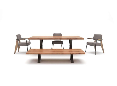 Designer Esszimmer Set Esstisch Stühle Essbank Moderner Stil Holzmöbel