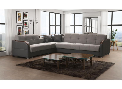 Luxus Ecksofa L-Form Sofas Couch Textil Möbel Sofas Stoff Design Neu