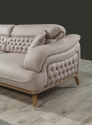 Dreisitzer Sofa 3 Sitzer Luxus Sofas Wohnzimmer Modern Design Textil
