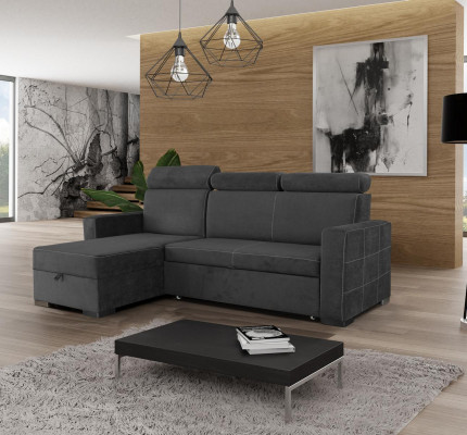 Ecksofa L-form Polster Textil Modern Eck Relax Sitz Luxus Möbel Wohnlandschaft