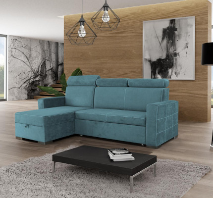 Ecksofa L-form Polster Textil Modern Eck Relax Sitz Luxus Möbel Wohnlandschaft