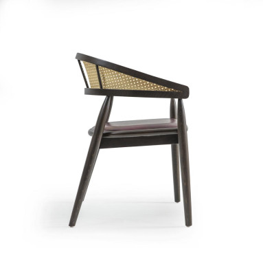 Design Armlehnstuhl Braun Holzstuhl Neu Möbel Sitz Esszimmer Einrichtung