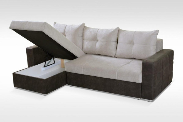 Luxus Ecke Couch L-Form Edel Modern Sofas Italien Möbel Textil Beige Stoff Neu