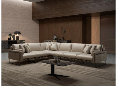 Ecksofa L-Form Couch Wohnzimmer Luxus Polster Sitz Garnitur Couchtisch Neu