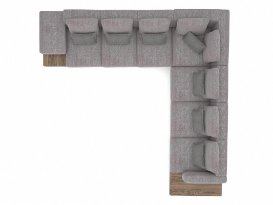 Grau Sofa Couch L-Form Designer Textil Möbel Polstersofa Wohnzimmer Neu