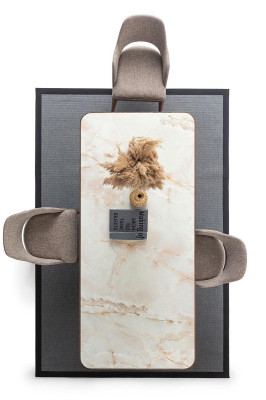  Esszimmer-Set 5tlg. Esstisch 4x Stühle Modern Design Braun Luxus Set