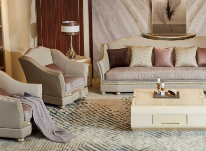 Sofagarnitur 411 Sitzer Set Design Sofas Polster Couchen Leder Relax Massivholz