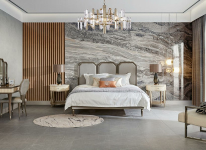 Schlafzimmer Set Design Einrichtung Bett Moderne Möbel 5tlg. Nachttisch Massivholz