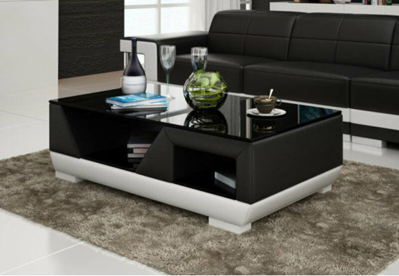 Klassischer Luxus Designer Couchtisch Sofa Wohnzimmer Dekor Tisch Leder