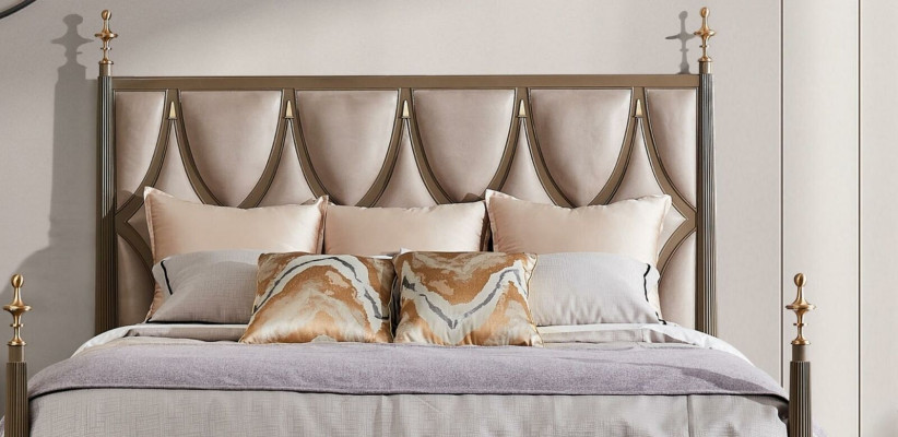 Bett Nachttisch Schminktisch 4 tlg. Schlafzimmer Set Design Modern Massivholz