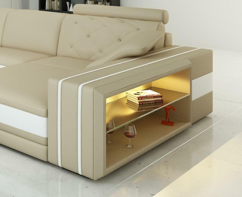 XXL Big Wohnzimmer Sofa Ecksofa Eck Couch Sitz Garnitur Leder Sofas