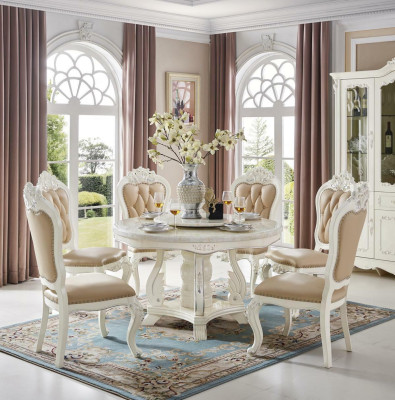 Design Rund Tisch 6x Stühle Esszimmer Sitz Polster Tische Garnitur Massivholz