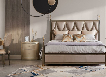 Bett 2x Nachttisch 3 tlg Schlafzimmer Set Design Modern Klassische Massivholz
