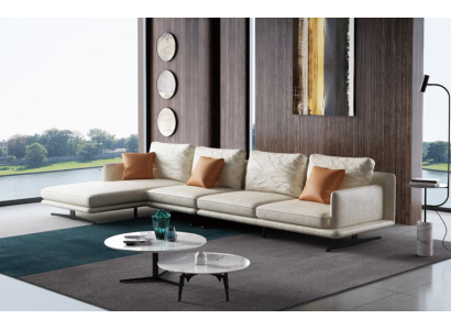 Designer Ledersofa Ecksofa Polster Eck Couch Sitz Deko Eck L Form Garnitur