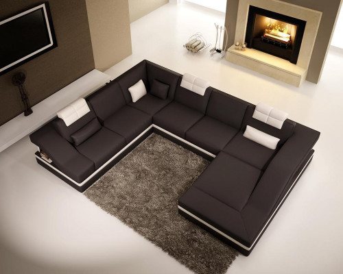 Design Ecken Big Polster Eck Sofa Couch XXL Leder Sofas Dekor Garnitur