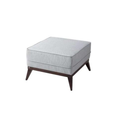 Hocker Fußhocker Polyester Puff Wohnzimmer Sitz Stoff Grau Luxus Sitzer Möbel