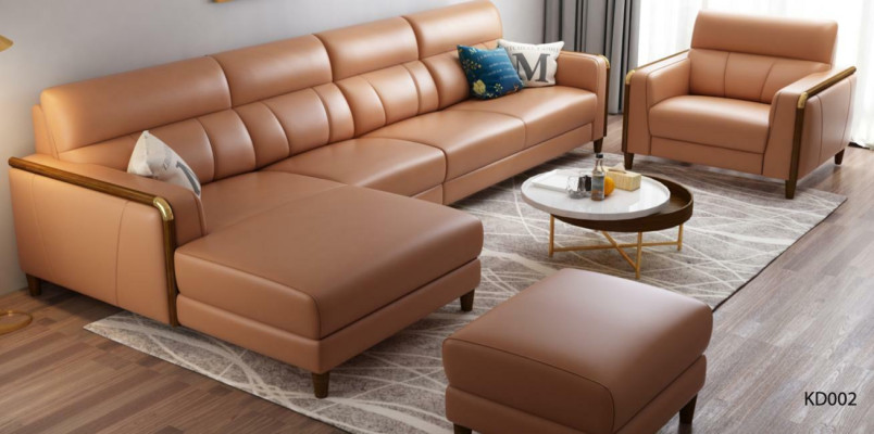 Sitz Möbel Wohnlandschaft Luxus Kunstleder Ecksofa L-form Polster Möbel Garnitur