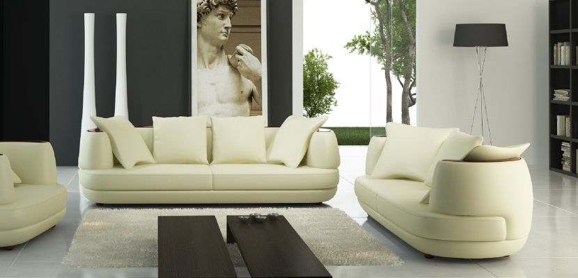 Sofagarnitur Design Couch 3+2 Set Polster Leder Sofa Wohnzimmer Garnituren