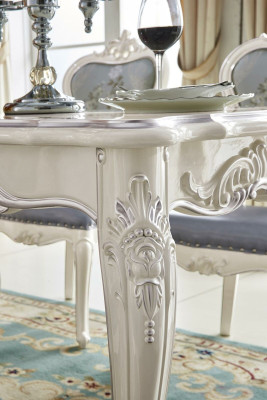 Barock Tisch Esszimmer Gruppe Garnitur Esstisch Holz Design Wohnzimmer Tische