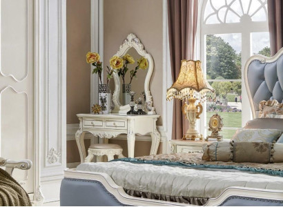 Schminktisch Spiegel Hocker Luxus Kommode Schlafzimmer Konsole Barock Rokoko Neu