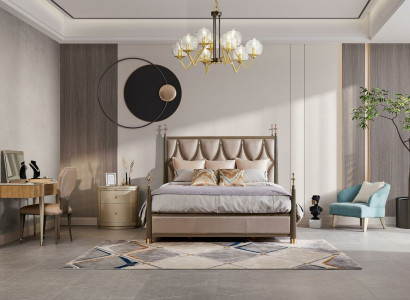 Bett Doppel Massivholz Hotel Betten Schlaf Zimmer Design Polster 180x200cm