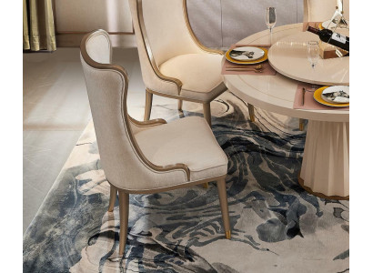 Stuhl Esszimmer Polster Sessel Fernseh Lounge Stühle Textil Sitz 1x Lehnstuhl