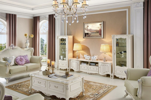 Couchtisch Tisch Wohnzimmer Tische Barock Rokoko Klassischer Holz