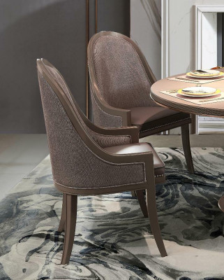 Ess Zimmer 1x Stuhl Set Sitz Stühle Polster Lehn Designer Echt Holz Sessel