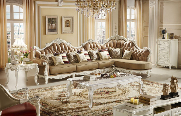 Klassischer Couchtisch Holztisch Tische Wohnzimmer Beistelltisch Holz Barock