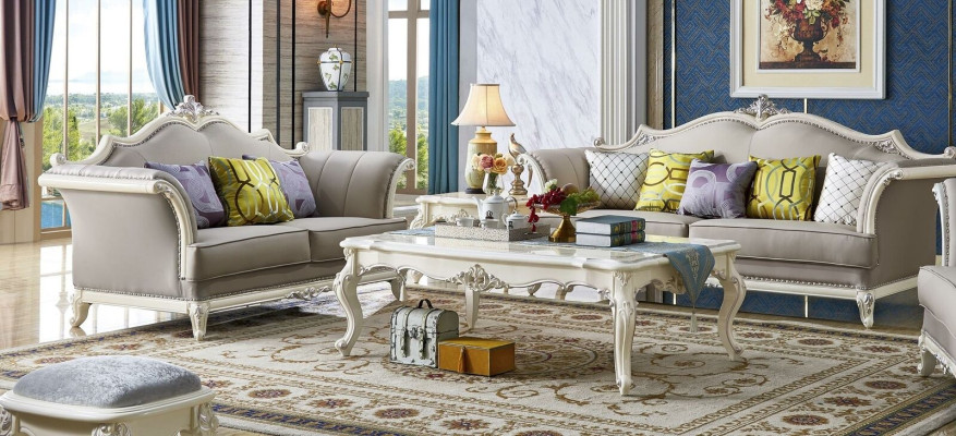 Klassischer Tisch Couchtisch Beistelltisch Sofa Barock Design Wohnzimmer