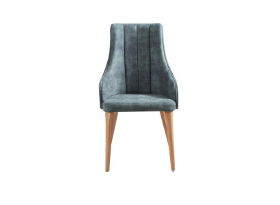 Luxus Design Polster Stuhl Stühle Sitz Lehn Esszimmer Massiv Echtes Holz Design