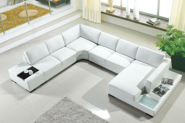 Ledersofa Ecksofa Sofa Wohnlandschaft Polster Sitz Eckgarnitur XXL Big Sofas Neu