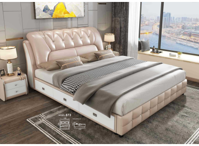 Designer Bett Polster Design Luxus Doppel Hotel Betten 180x200cm