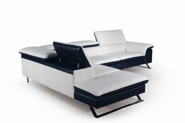 Designer Sitzpolster Ledersofa Garnitur Couch Wohnlandschaft L Form
