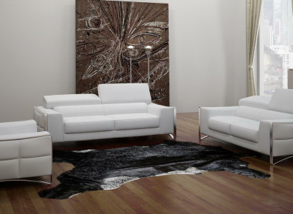 Sofa Couch Polster XXL Big 3 Sitzer (ohne 2+1) Sofas Leder Sitz Design