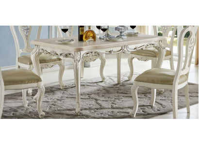 Klassische Stühle Barock Essgruppe Esszimmer Garnitur Rokoko Stil 6x Massivholz