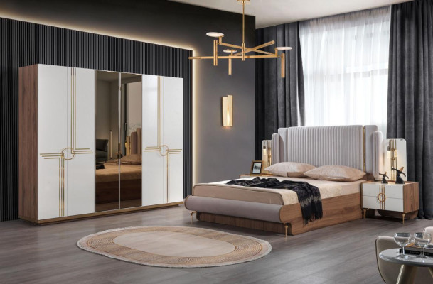 Bett Polster Design Luxus Doppel Hotel Betten Gold Luxus Hotel Neu