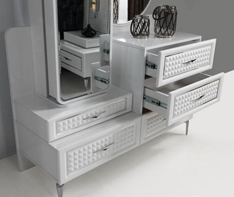 Chambre à Coucher Commode Avec Miroir Luxe Commodes Buffet 2tlg. Buffet