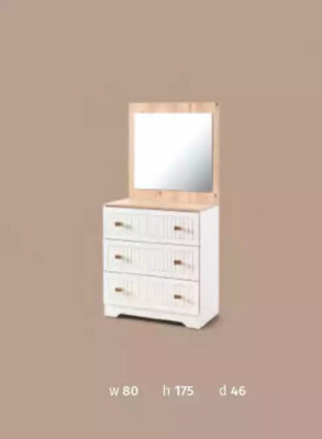 Kommode mit spiegel konsole tisch möbel weiß modern im schlafzimmer