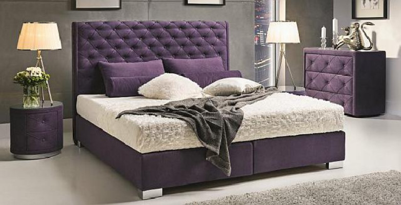 Continental Boxspring Hoch Doppel Bett Betten Polster Leder Textil Bett Neu