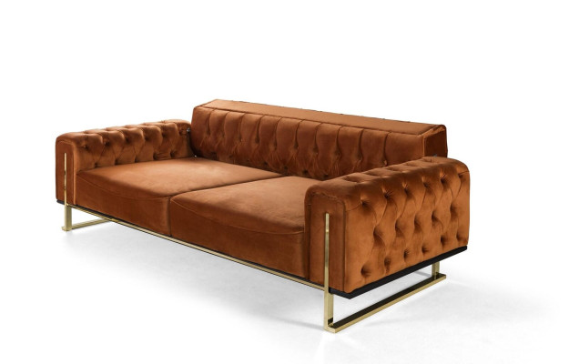 Designer Chesterfield 3tlg. Garnitur 2x 3 Sitzer Sofa Sessel Modern Dreisitzer