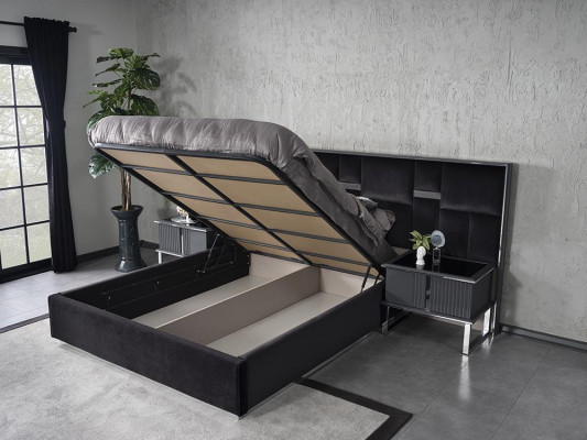 Schlafzimmermöbel Doppelbett 2x Nachttische Komplett Set 3tlg Neu Einrichtung