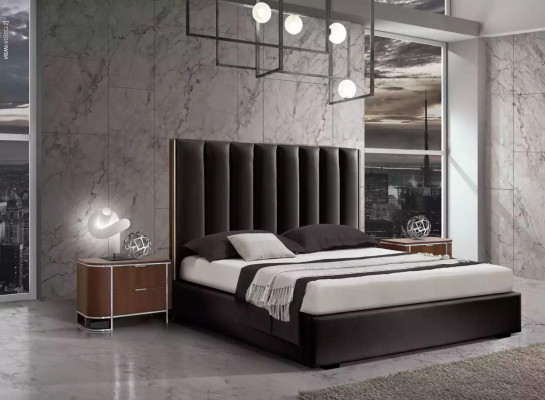 Komplettes Schlafzimmer Set Designer Möbel Doppelbett 2x Nachttische 5tlg