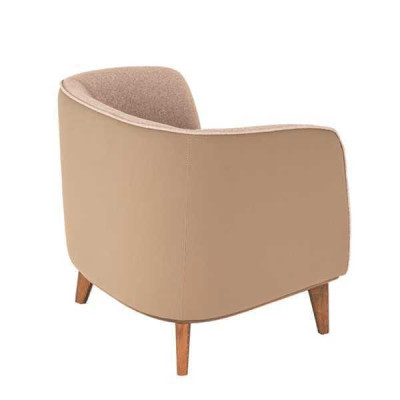 Beiger Sessel Polster Wohnzimmer Einsitzer Designer Lounge Relaxsessel