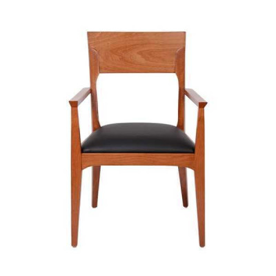 Brauner Holzstuhl Designer Einsitzer Esszimmerstuhl Luxus 1-Sitzer Möbel