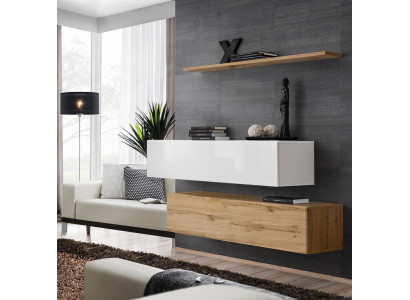 Einrichtung Designer Braun 2x Wandschrank Holzmöbel Luxus Set Wohnzimmermöbel