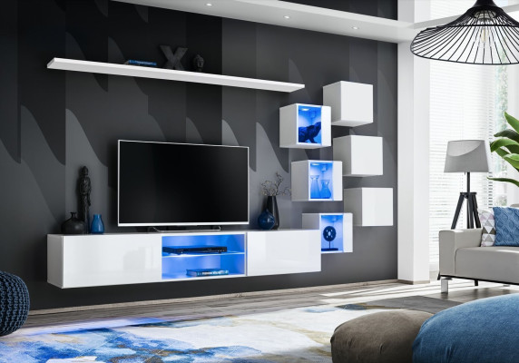 Luxus Wohnwand Einrichtung Neu Möbel Wandschrank Wohnzimmermöbel Komplett