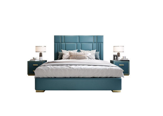 Schlafzimmer Set Designer Luxus Gruppe Garnitur Neu Bett 2x Nachttisch 3 tlg.