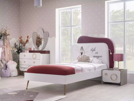 Designer Kinderbett Mädchen Zimmer Möbel Bettrahmen Einzelbett Möbel